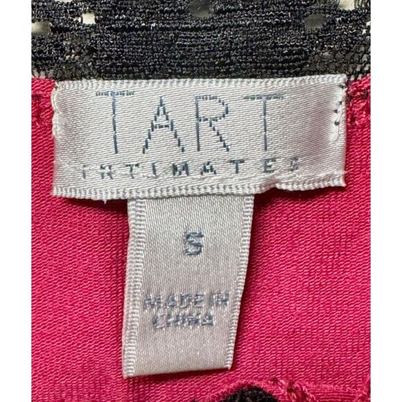 TART INTIMATES Fuchsia Cami PJ Set with Black Lace Trim, Sz S - Picture 4 of 11